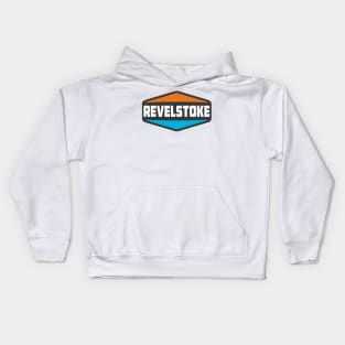 Ski Revelstoke British Columbia Canada Skiing Winter Sports Snowboarding Kids Hoodie